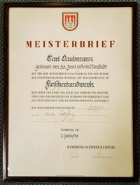 Meisterbrief Vater